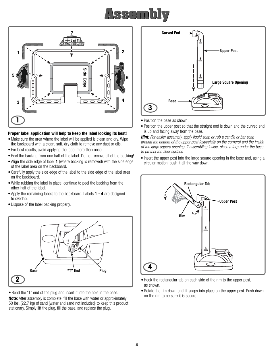 Assembly | Fisher-Price K9125 User Manual | Page 4 / 8