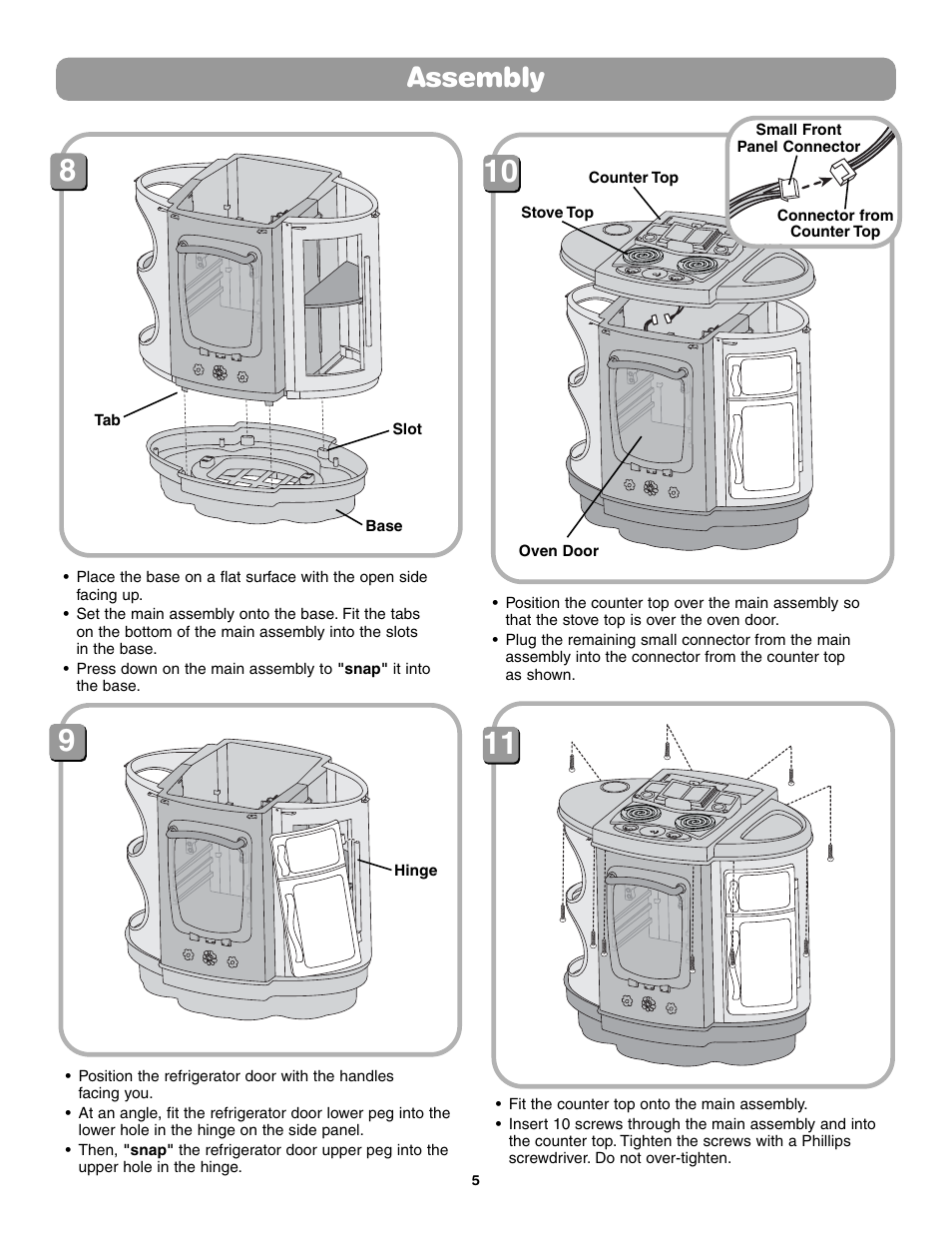 Assembly | Fisher-Price 75423 User Manual | Page 5 / 12