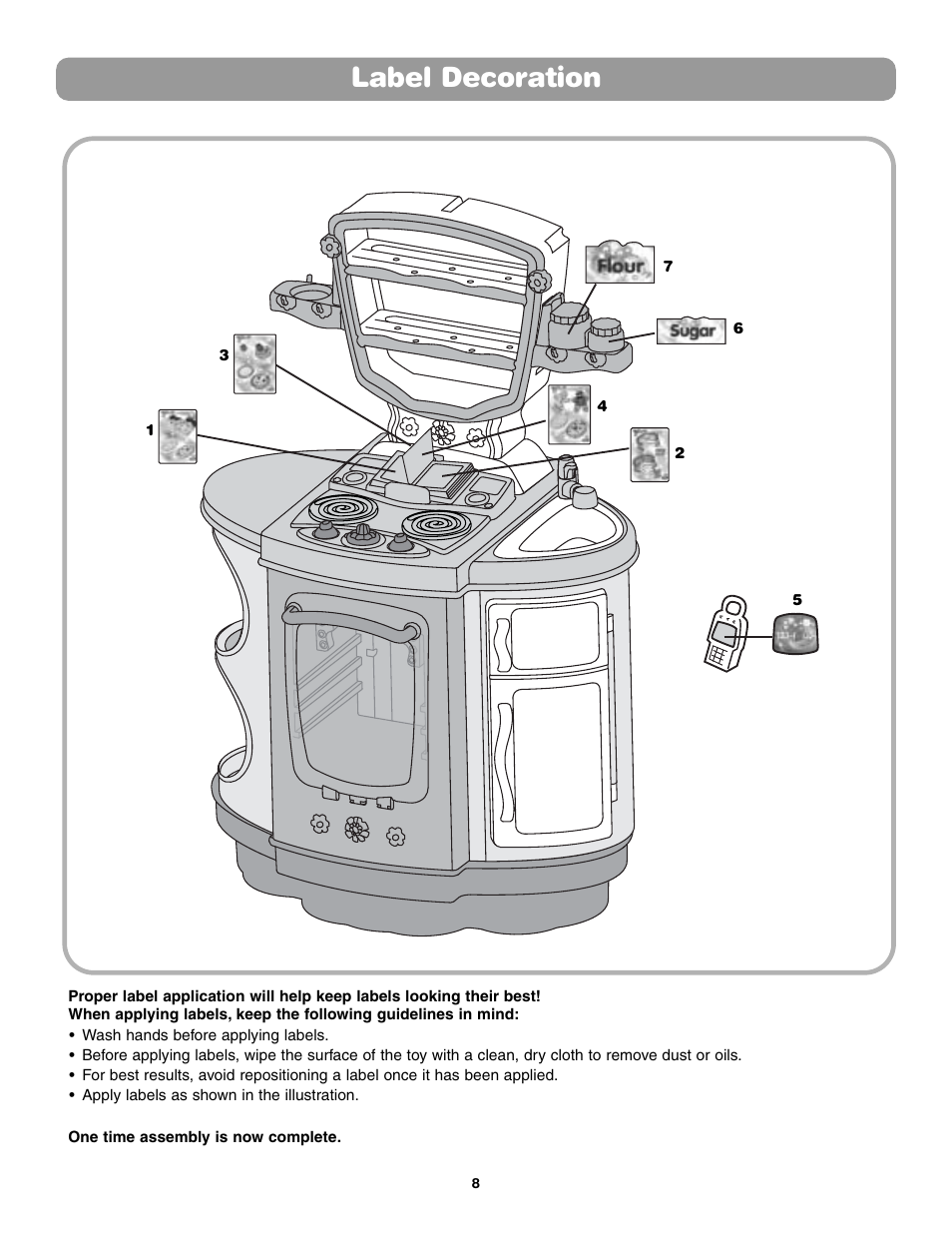 Label decoration | Fisher-Price 75423 User Manual | Page 8 / 12