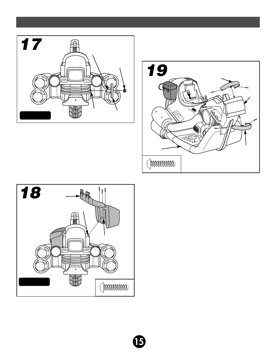 Assembly | Fisher-Price POWER WHEELS BY FISHER PRICE 73210 User Manual | Page 15 / 36