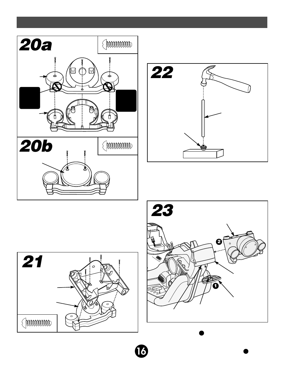 20a 20b, Assembly | Fisher-Price POWER WHEELS BY FISHER PRICE 73210 User Manual | Page 16 / 36