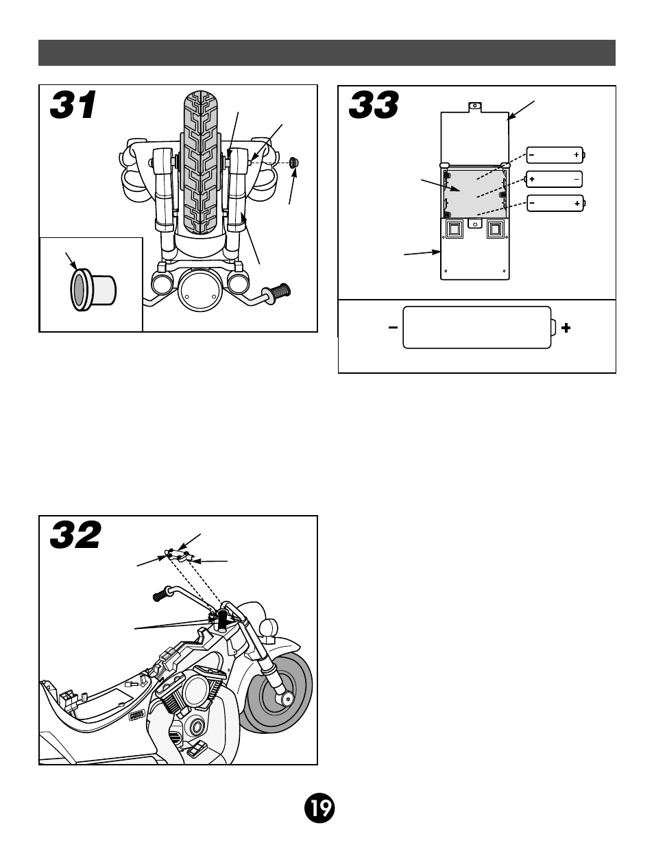 Assembly | Fisher-Price POWER WHEELS BY FISHER PRICE 73210 User Manual | Page 19 / 36