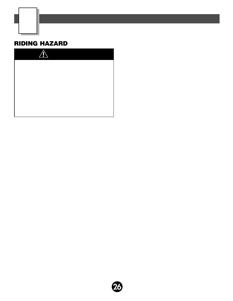 Rules for safe driving, Warning, Riding hazard | Fisher-Price POWER WHEELS BY FISHER PRICE 73210 User Manual | Page 26 / 36