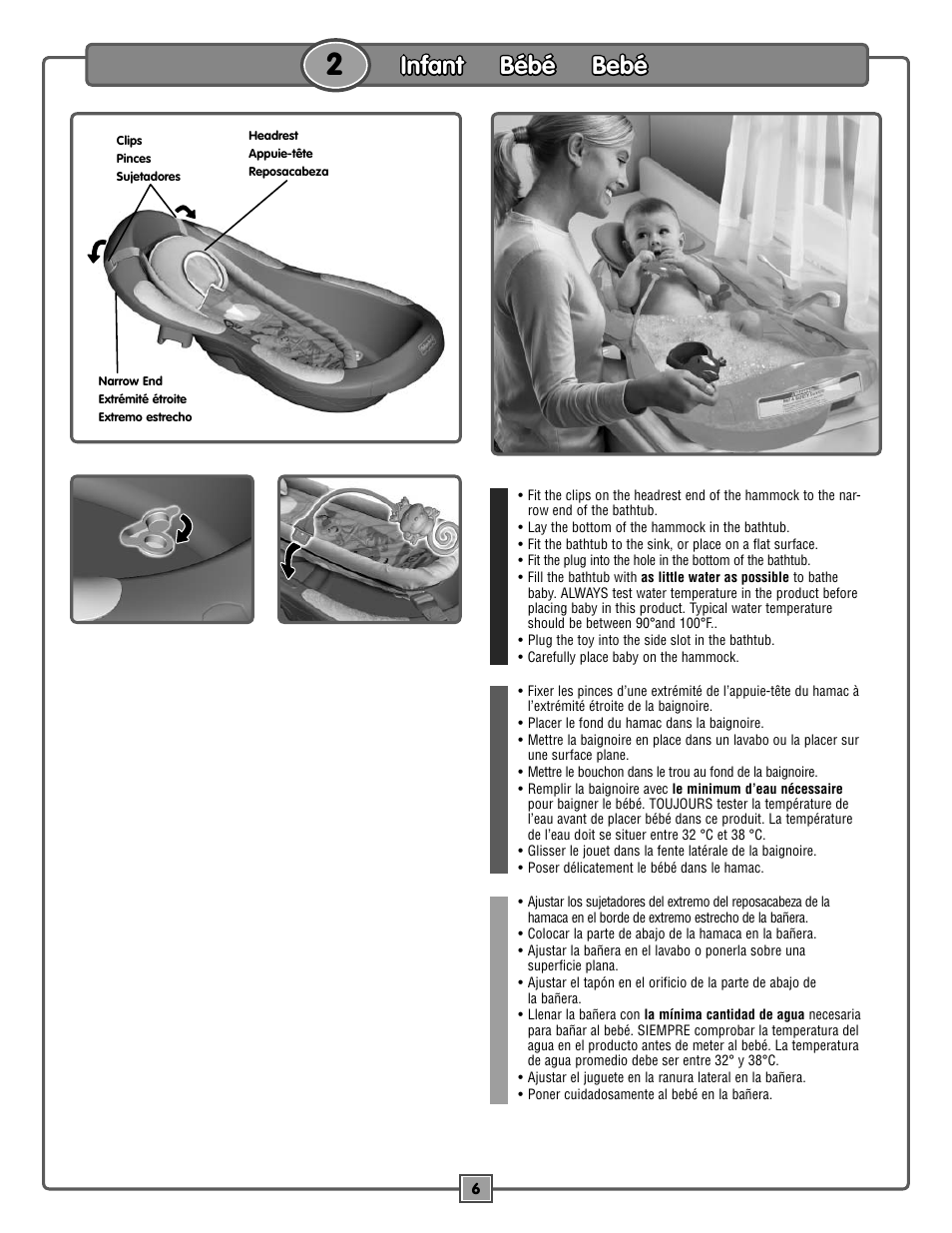 Infant bébé bebé | Fisher-Price RAINFOREST M3177 User Manual | Page 6 / 8