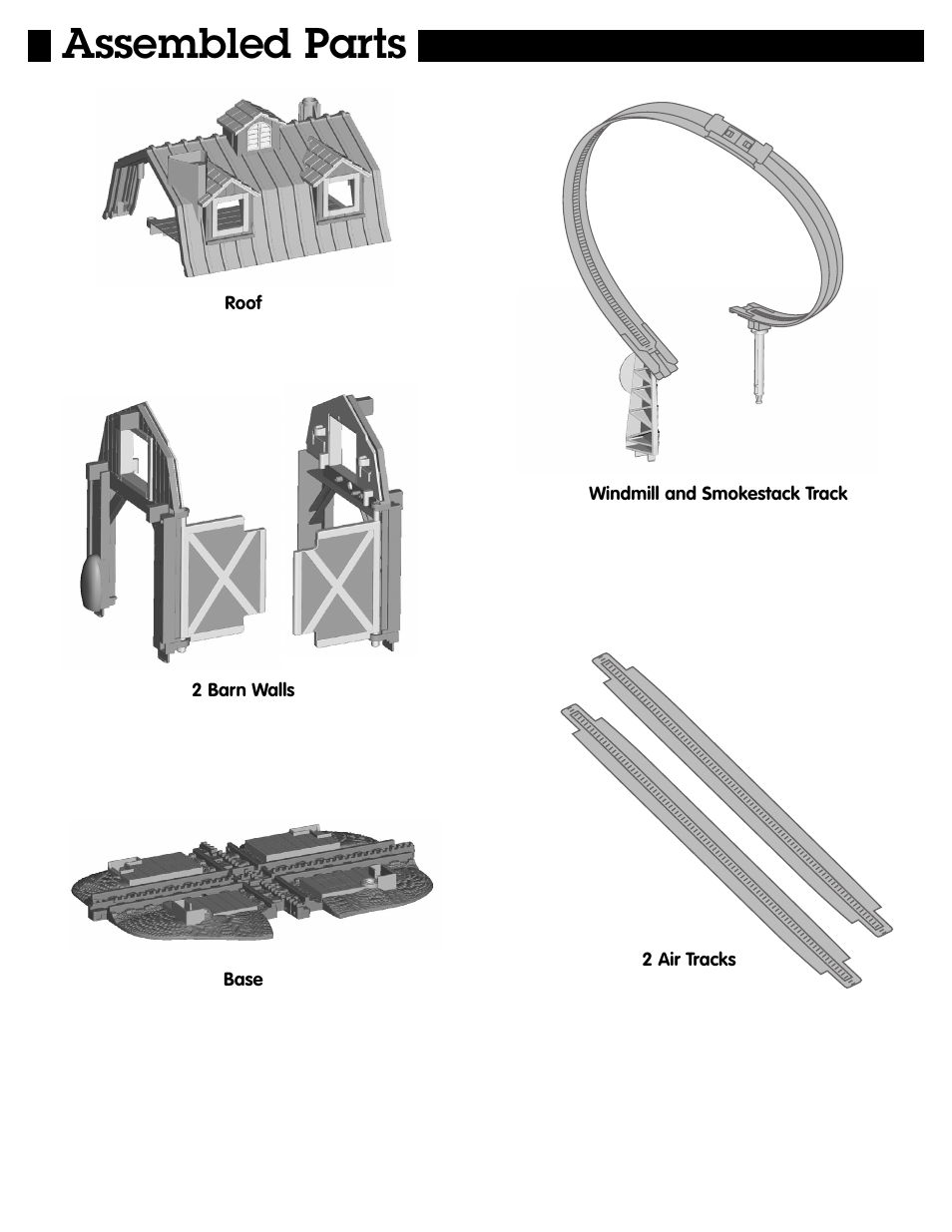 Assembled parts | Fisher-Price GEOTRAX N1450 User Manual | Page 2 / 4