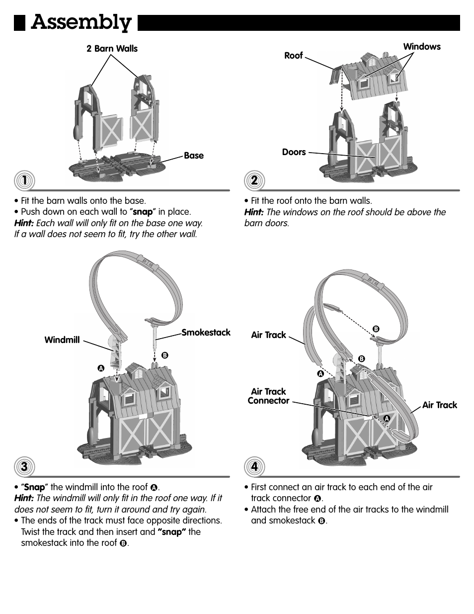 Assembly | Fisher-Price GEOTRAX N1450 User Manual | Page 3 / 4