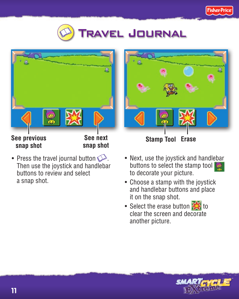 Travel journal | Fisher-Price SMART CYCLE EXTREME P8898 User Manual | Page 11 / 16