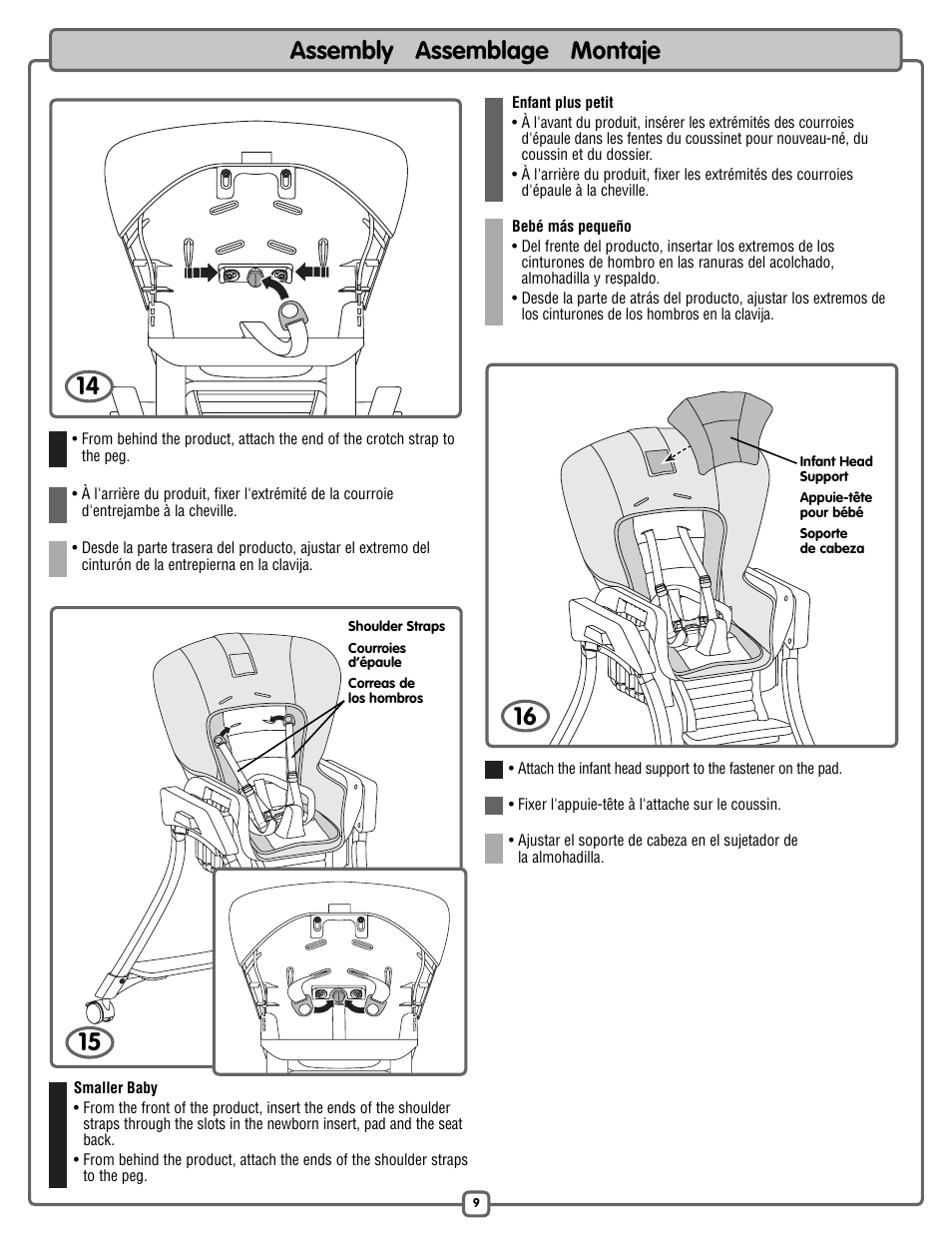 Assembly assemblage montaje 16 | Fisher-Price L7031 User Manual | Page 9 / 20