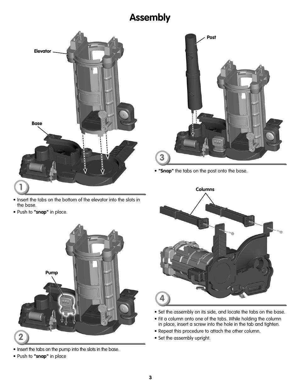 Assembly | Fisher-Price L1343 User Manual | Page 3 / 8