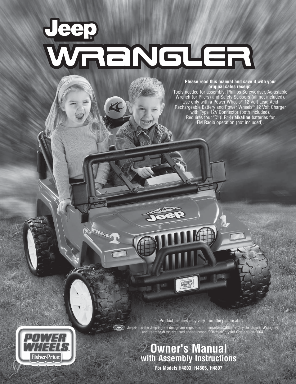 Fisher-Price H4803 User Manual | 28 pages