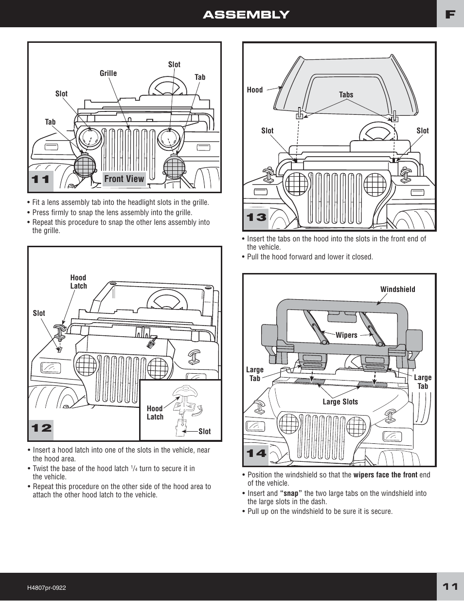 Assembly | Fisher-Price H4803 User Manual | Page 11 / 28