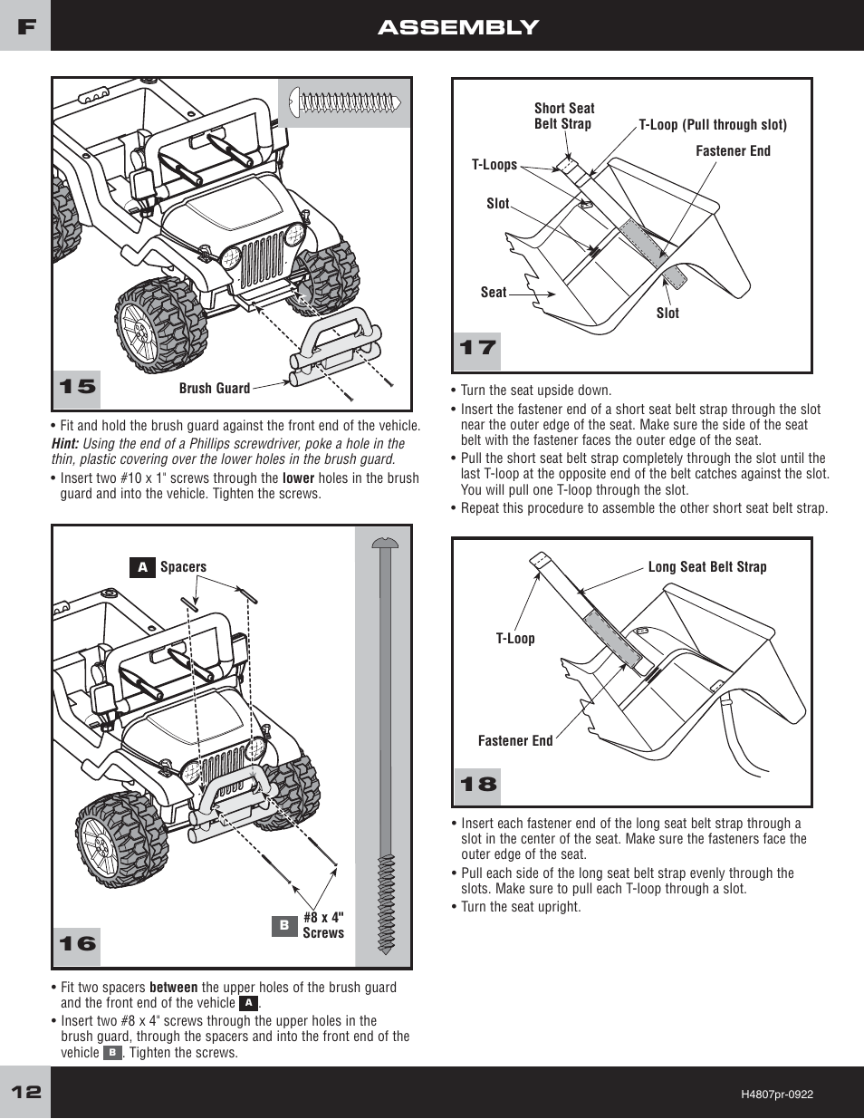 Assembly | Fisher-Price H4803 User Manual | Page 12 / 28