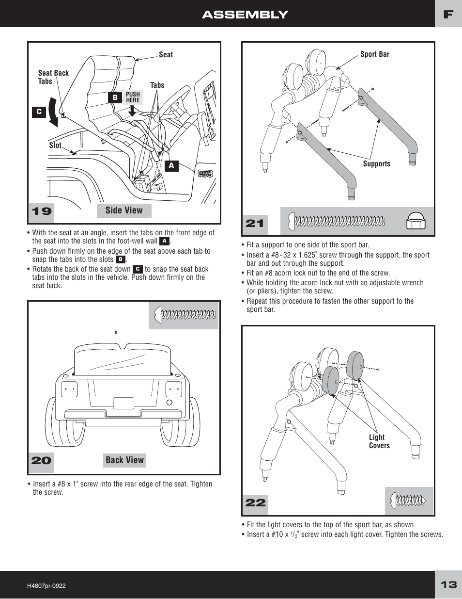 Assembly | Fisher-Price H4803 User Manual | Page 13 / 28