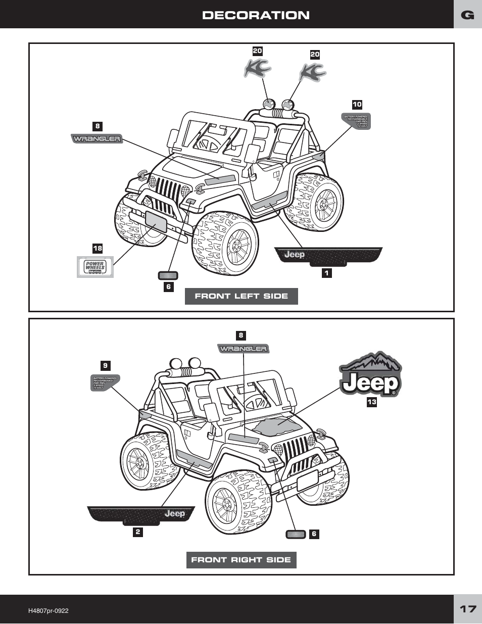 Decoration | Fisher-Price H4803 User Manual | Page 17 / 28