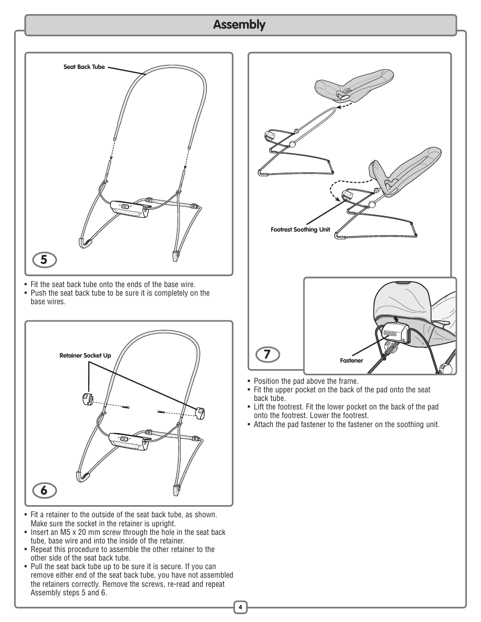 Assembly | Fisher-Price M7932 User Manual | Page 4 / 8