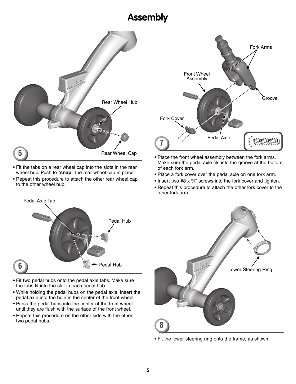 Assembly | Fisher-Price P6831 User Manual | Page 5 / 8