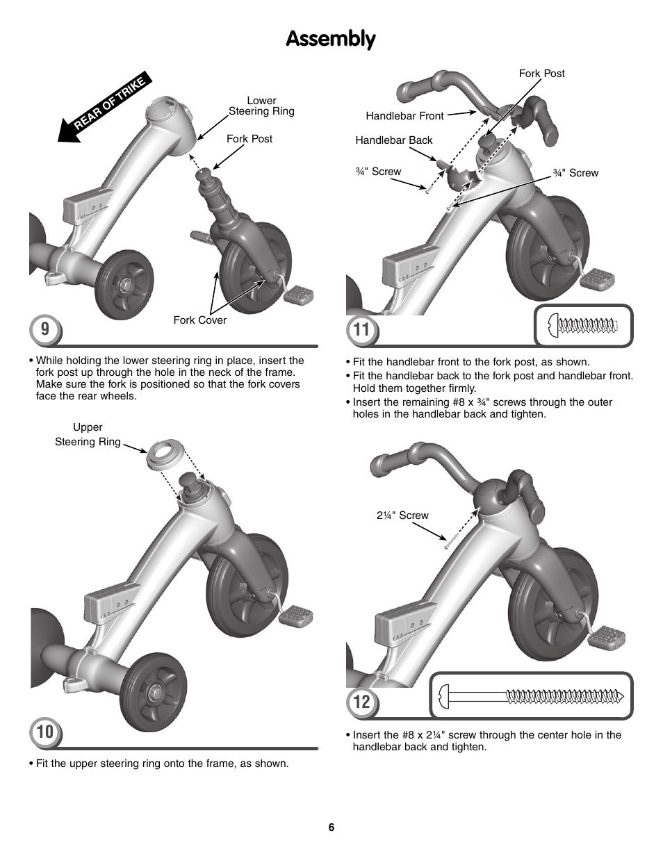 Assembly | Fisher-Price P6831 User Manual | Page 6 / 8