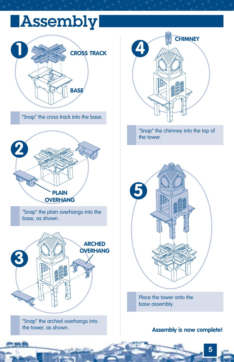 Assembly | Fisher-Price GEOTRAX C5218 User Manual | Page 5 / 8