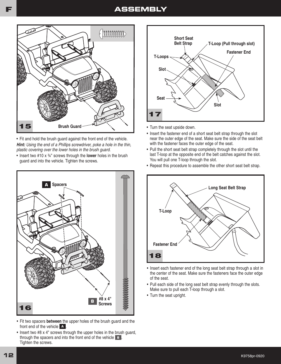 Assembly | Fisher-Price K4563 User Manual | Page 12 / 28