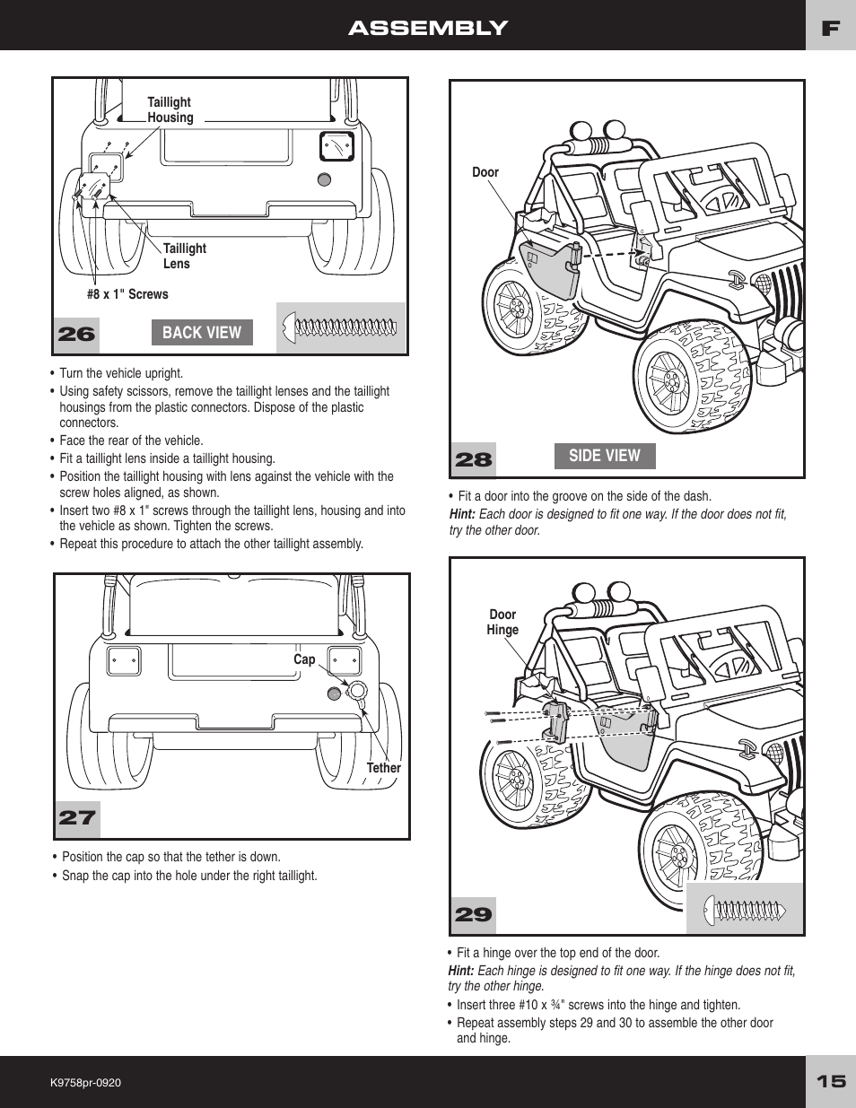 Assembly | Fisher-Price K4563 User Manual | Page 15 / 28