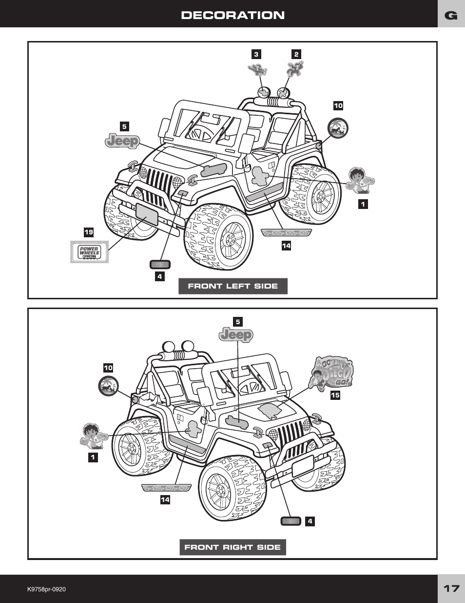 Decoration | Fisher-Price K4563 User Manual | Page 17 / 28