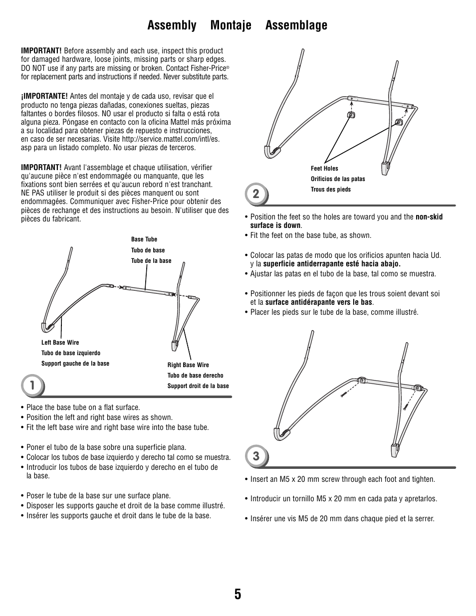 12 assembly montaje assemblage | Fisher-Price R9949 User Manual | Page 5 / 16