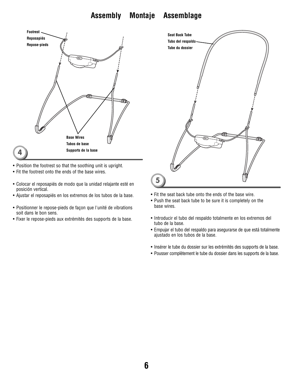 Assembly montaje assemblage | Fisher-Price R9949 User Manual | Page 6 / 16