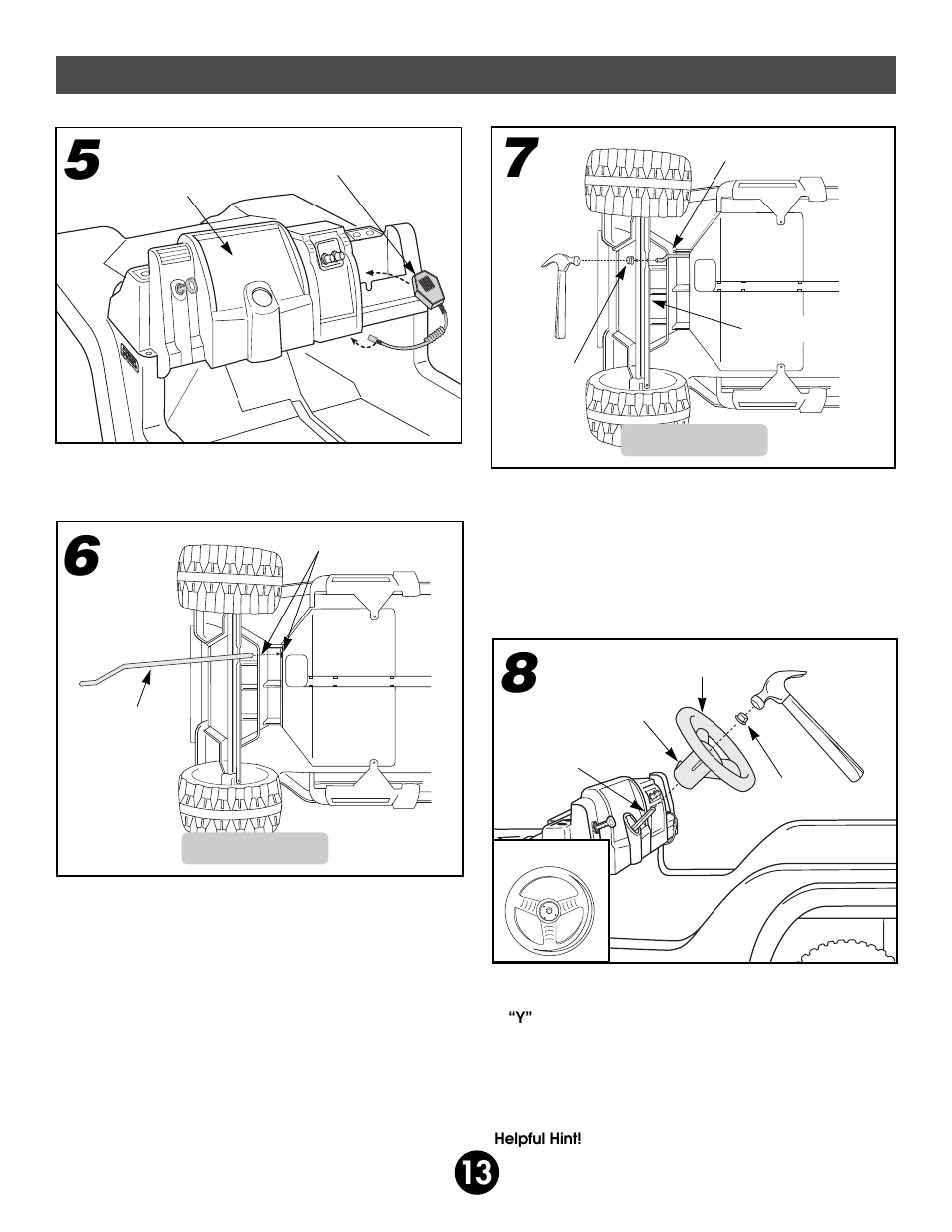 Assembly | Fisher-Price BARBIE BEACH RANGER 78477 User Manual | Page 13 / 36