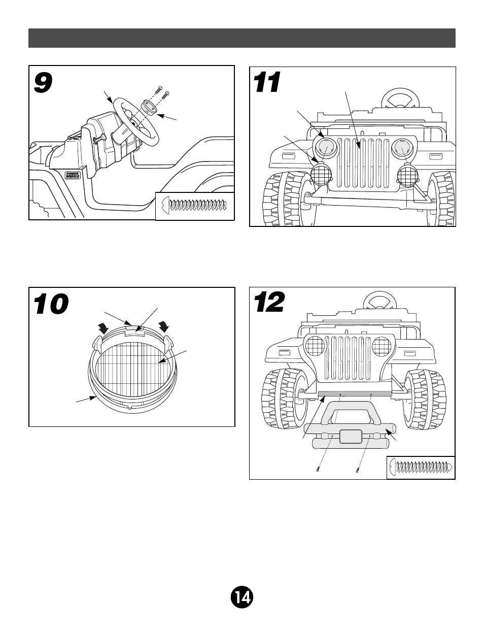 Assembly | Fisher-Price BARBIE BEACH RANGER 78477 User Manual | Page 14 / 36