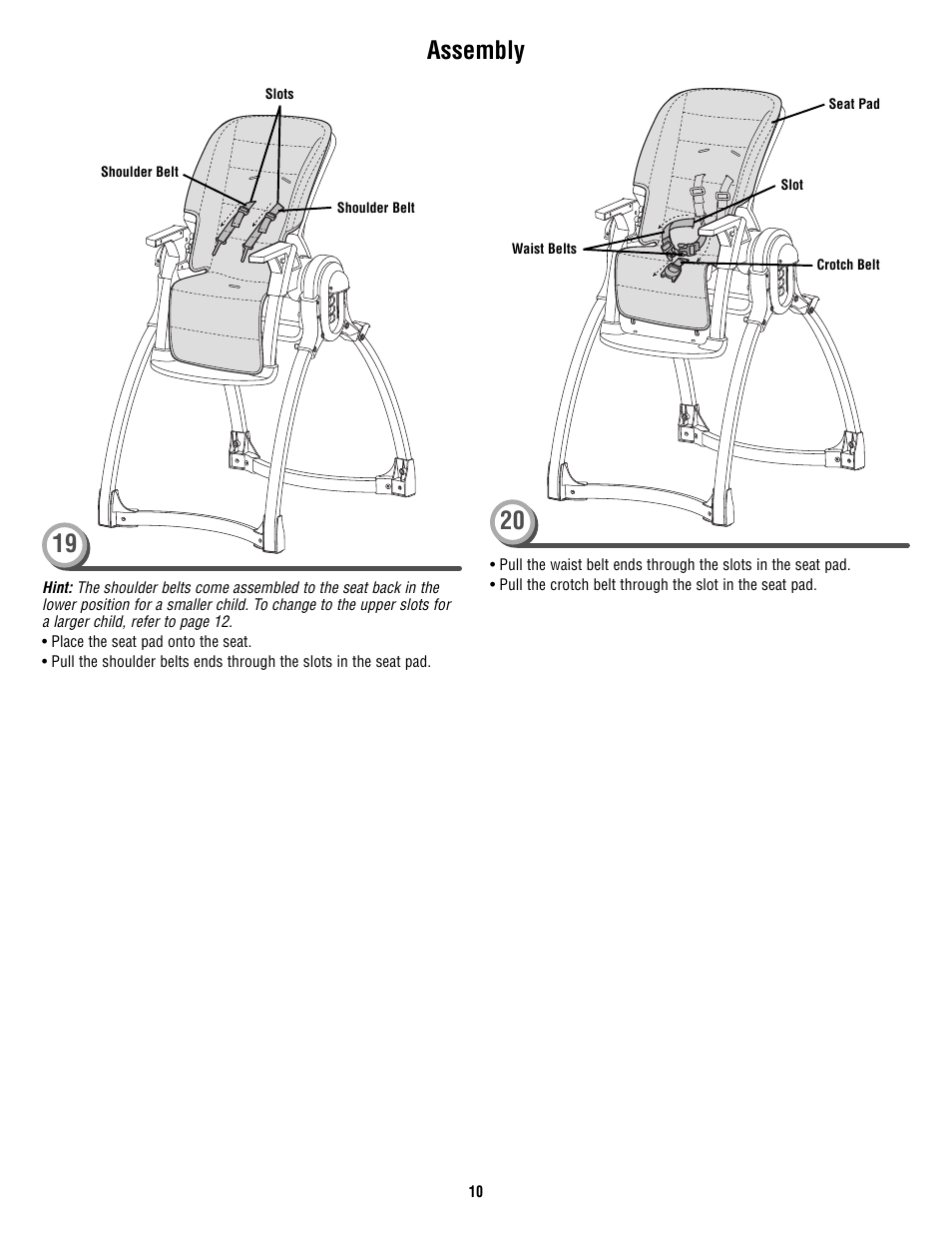 Assembly | Fisher-Price P4259 User Manual | Page 10 / 20