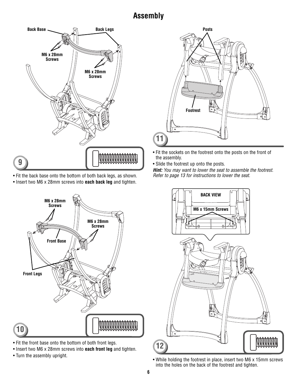 Assembly | Fisher-Price P4259 User Manual | Page 6 / 20