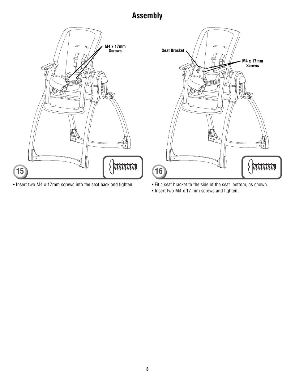 Assembly | Fisher-Price P4259 User Manual | Page 8 / 20