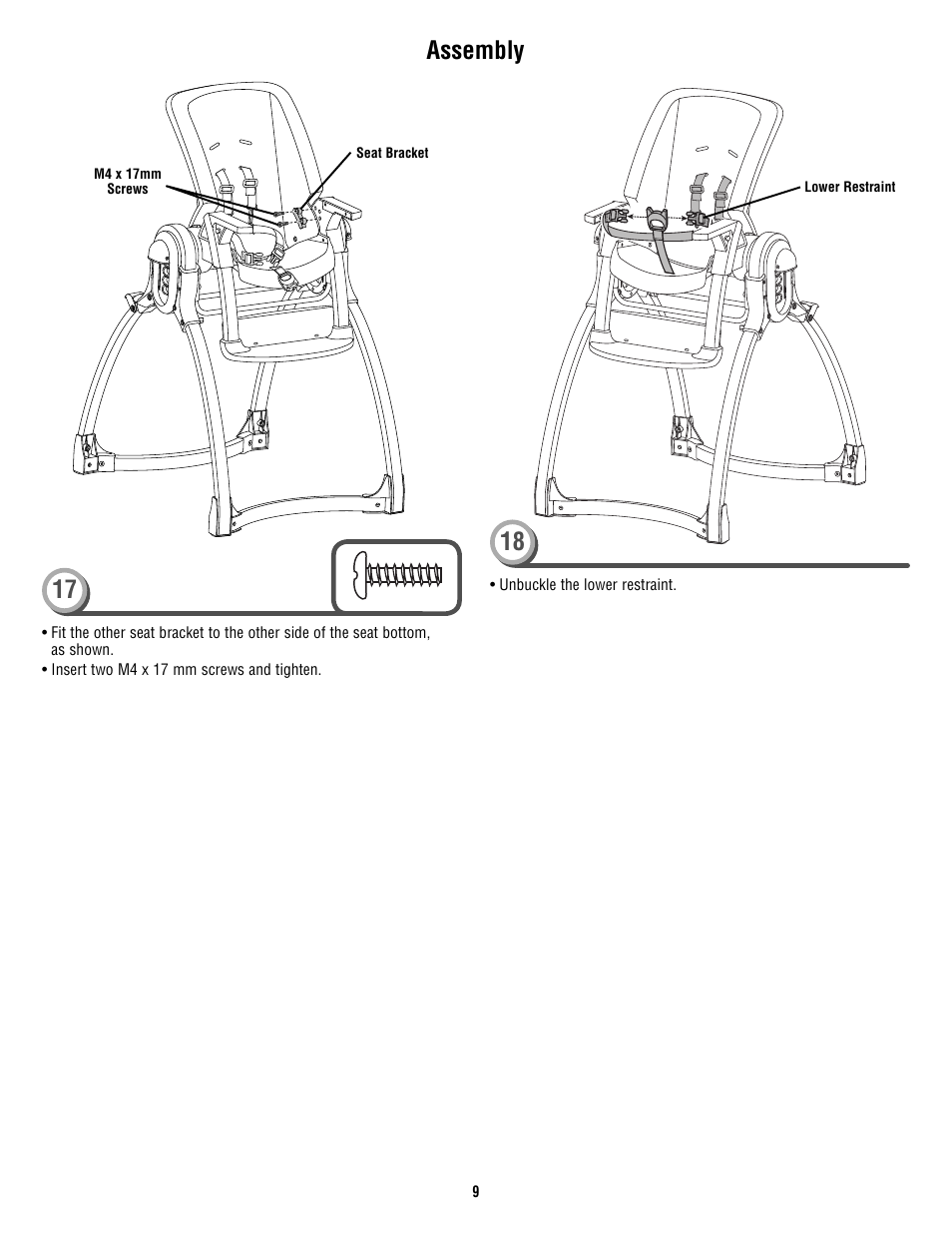 Assembly | Fisher-Price P4259 User Manual | Page 9 / 20