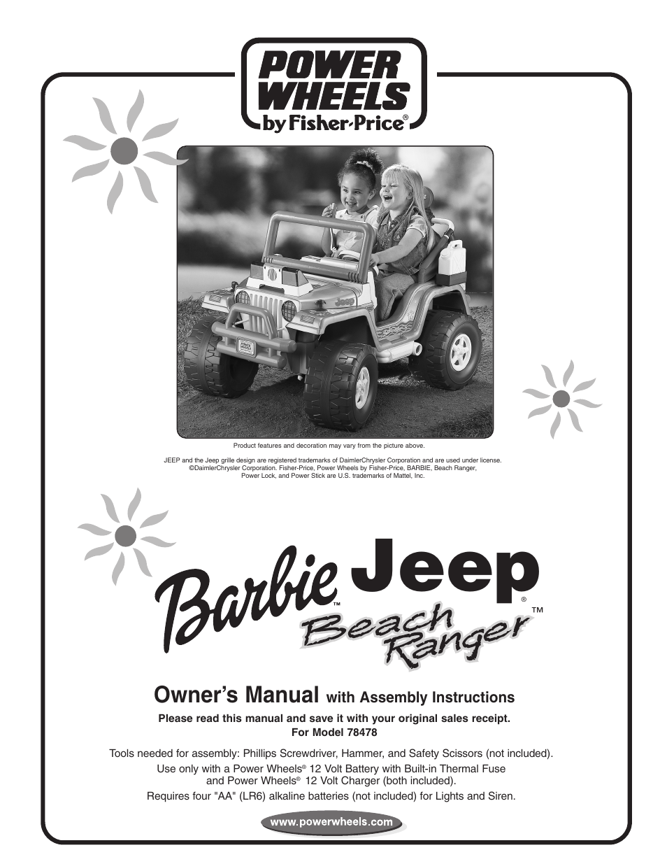 Fisher-Price BARBIE KEEP BEACH RANGER 78478 User Manual | 38 pages