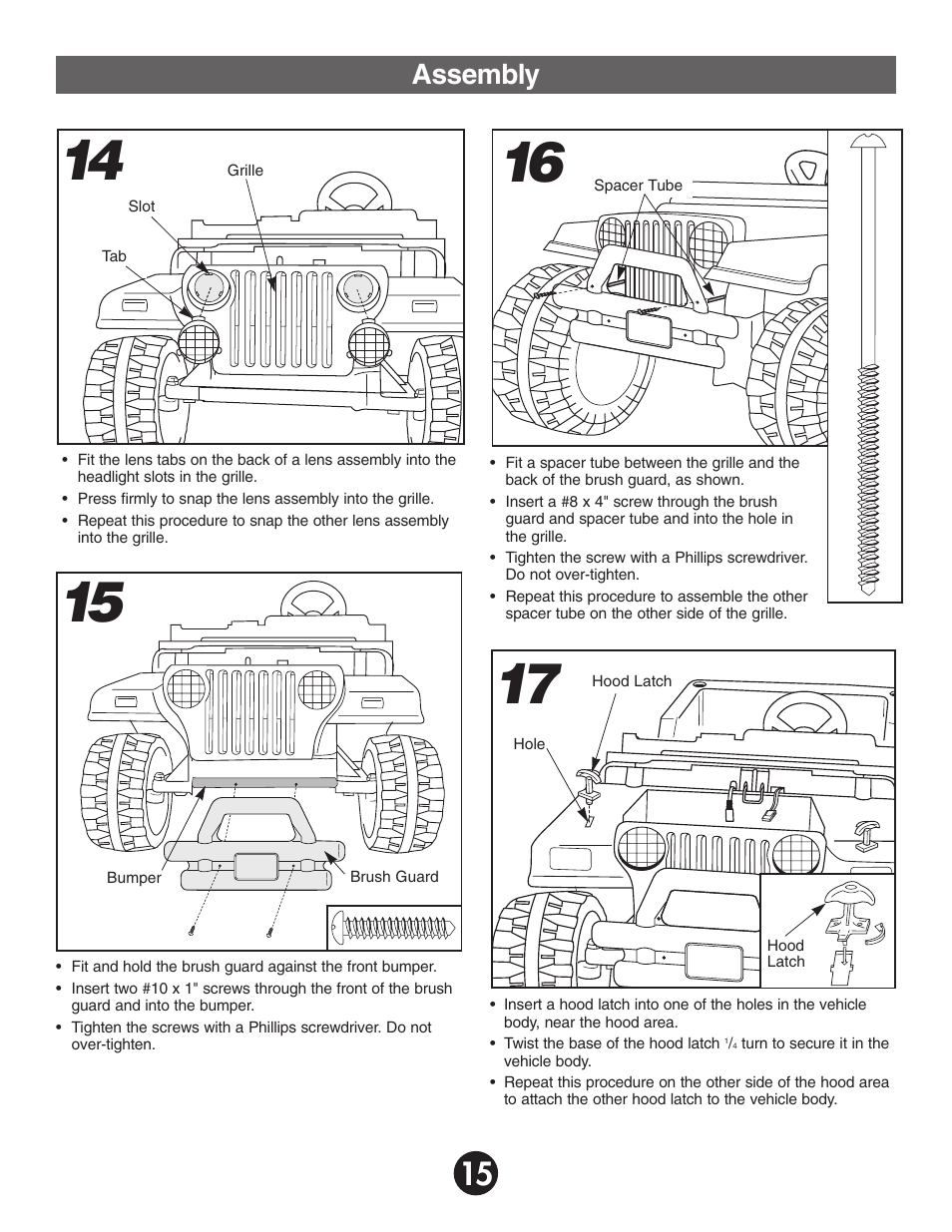 Assembly | Fisher-Price BARBIE KEEP BEACH RANGER 78478 User Manual | Page 15 / 38