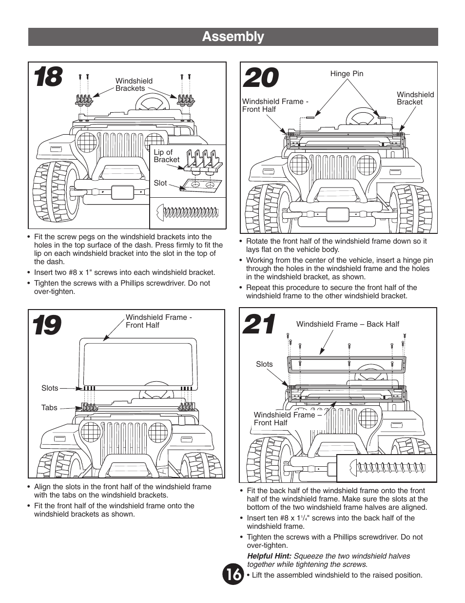 Assembly | Fisher-Price BARBIE KEEP BEACH RANGER 78478 User Manual | Page 16 / 38
