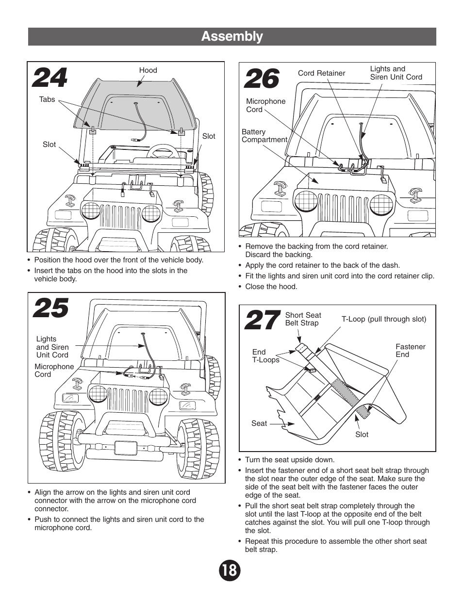Assembly | Fisher-Price BARBIE KEEP BEACH RANGER 78478 User Manual | Page 18 / 38