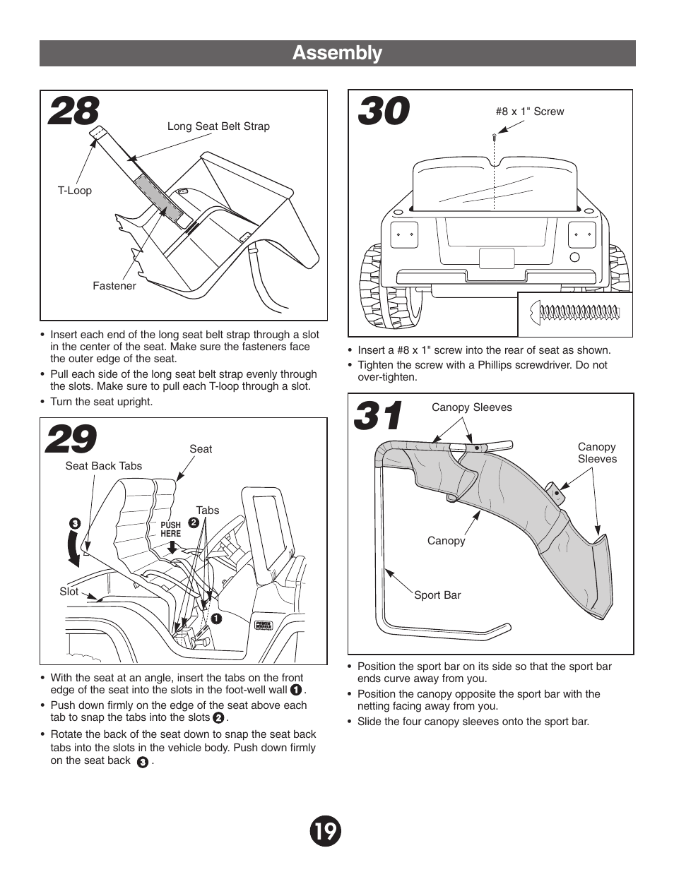 Assembly | Fisher-Price BARBIE KEEP BEACH RANGER 78478 User Manual | Page 19 / 38