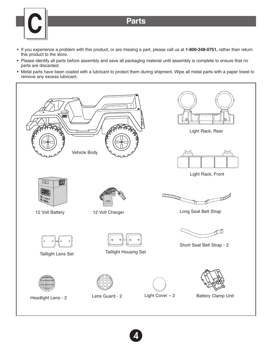 Parts | Fisher-Price BARBIE KEEP BEACH RANGER 78478 User Manual | Page 4 / 38