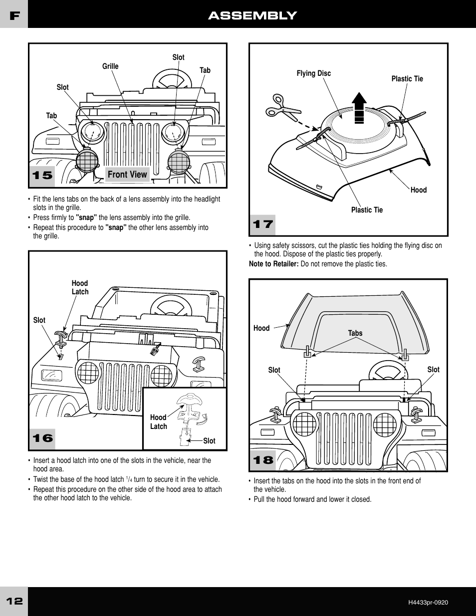 Assembly | Fisher-Price H4433 User Manual | Page 12 / 28