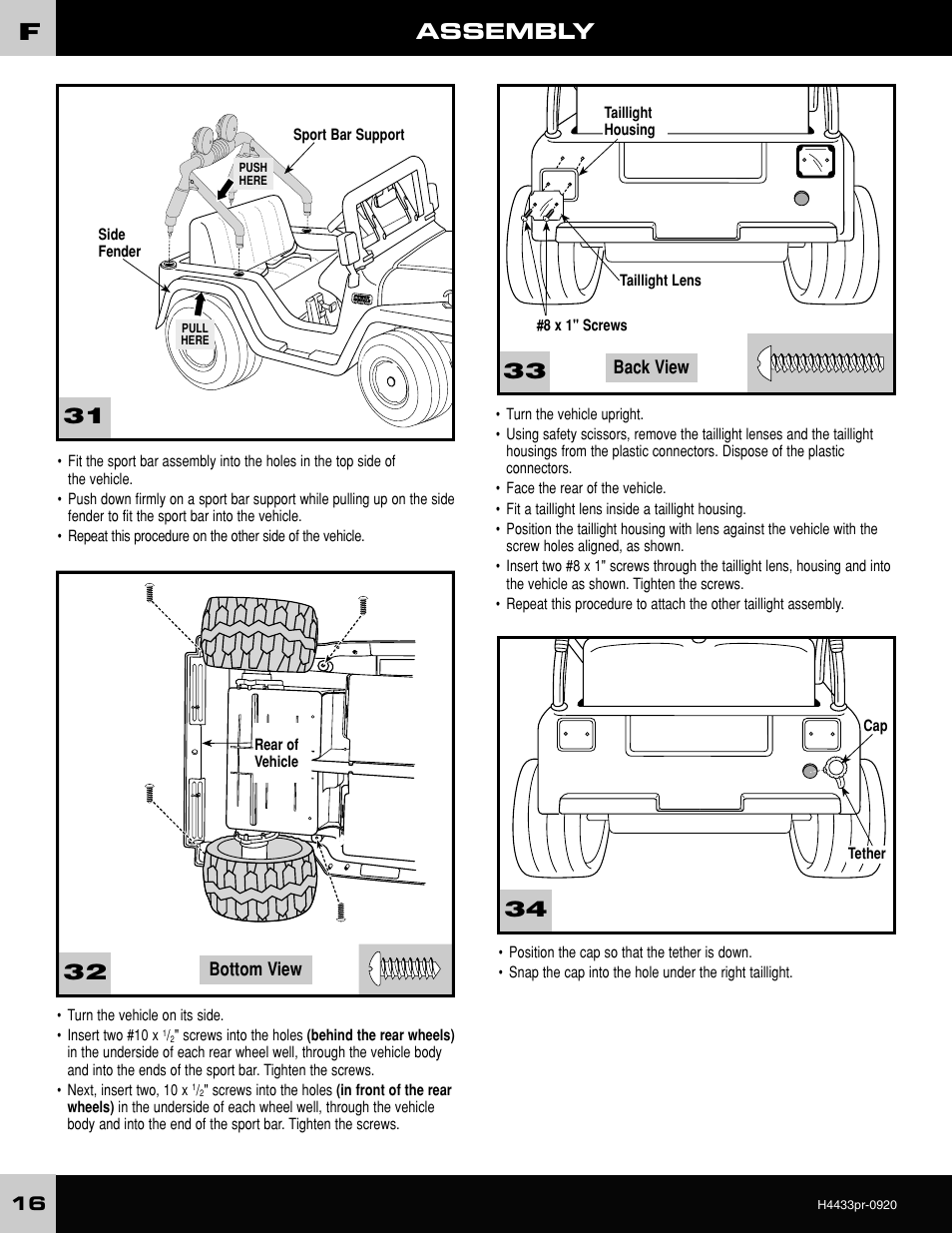 Assembly | Fisher-Price H4433 User Manual | Page 16 / 28