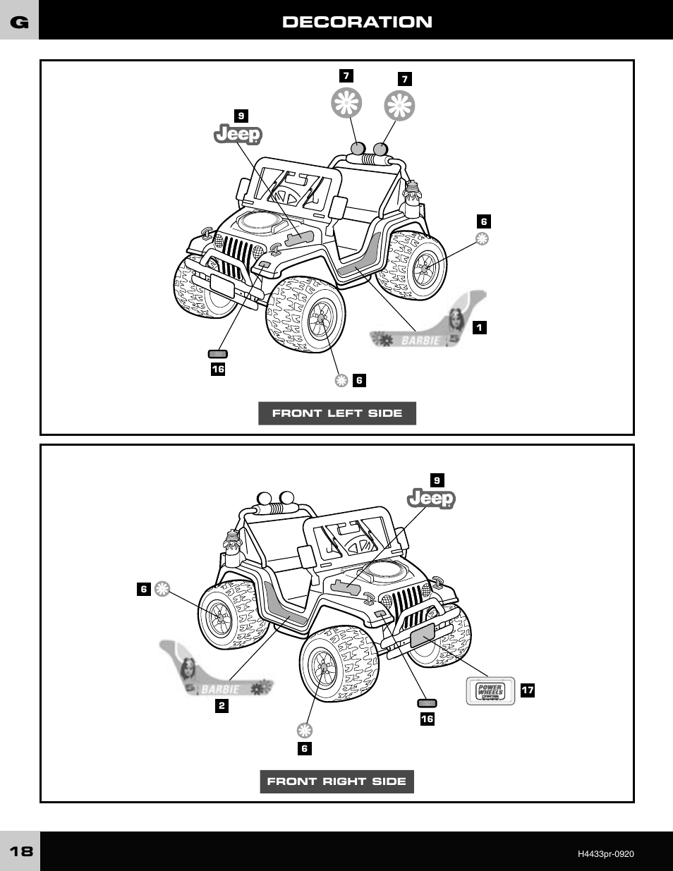 Decoration | Fisher-Price H4433 User Manual | Page 18 / 28