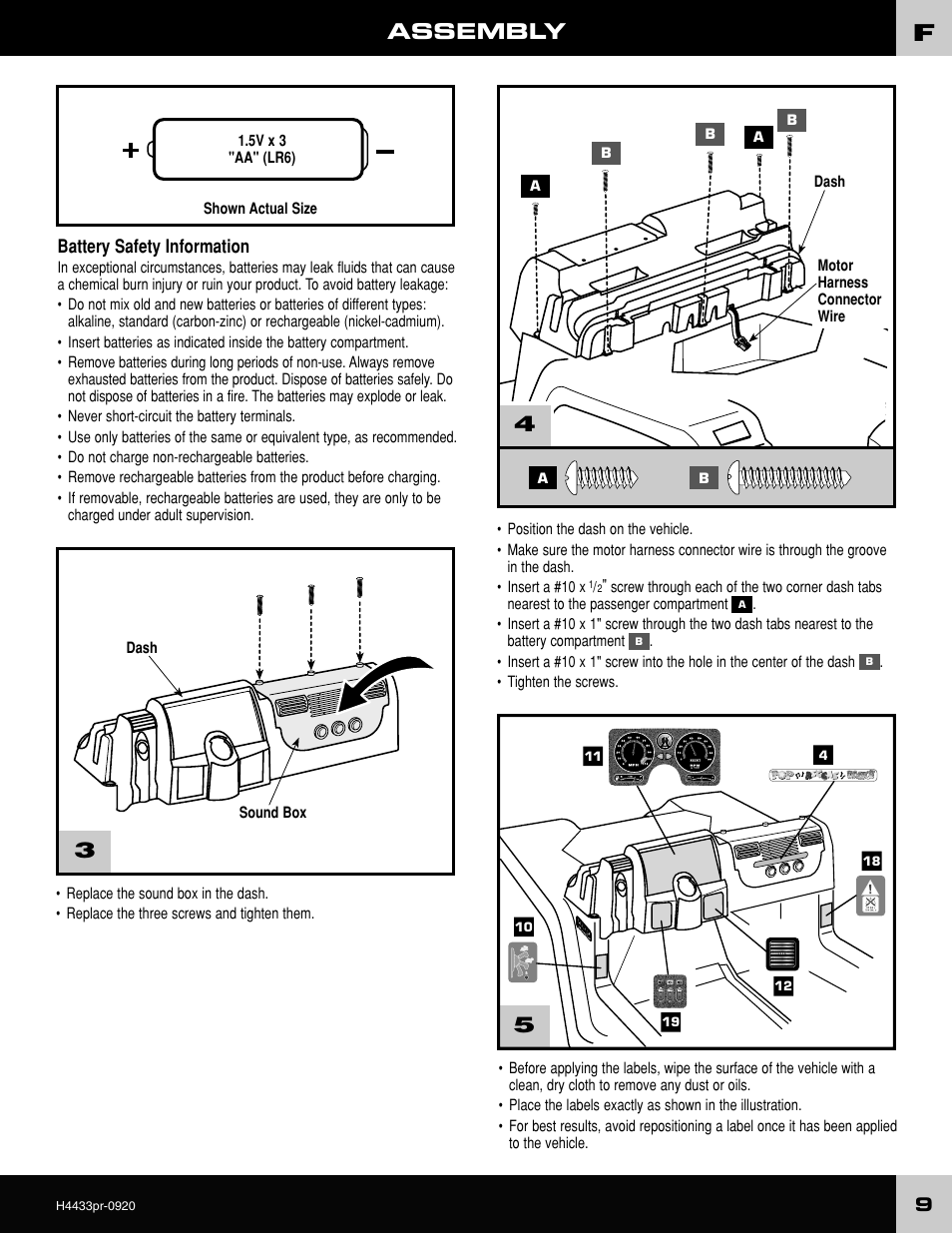 Assembly | Fisher-Price H4433 User Manual | Page 9 / 28