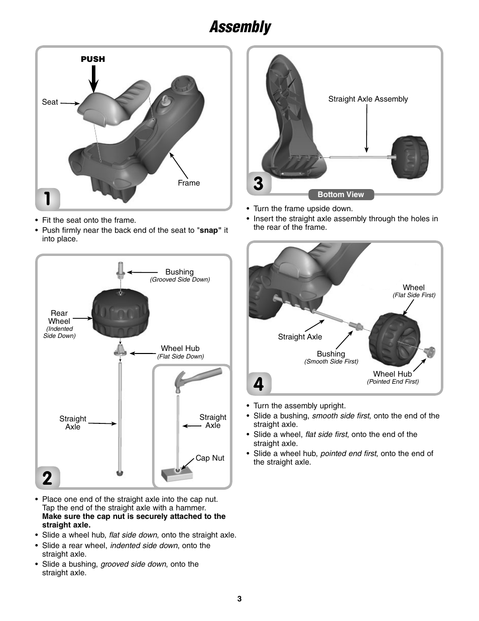 Assembly | Fisher-Price GO DIEGO GO K6673 User Manual | Page 3 / 6