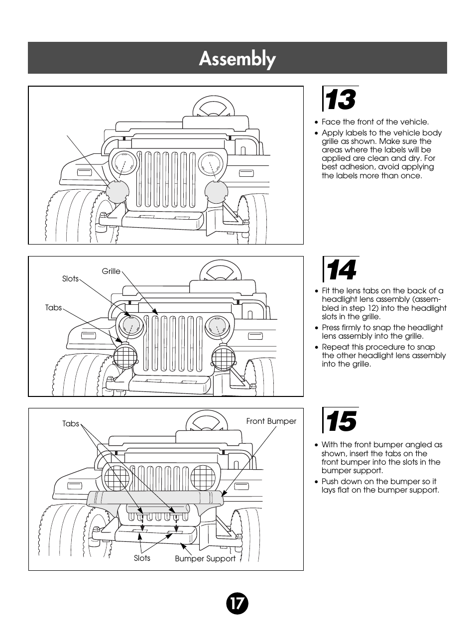 Assembly | Fisher-Price SUPER TALK! 76960 User Manual | Page 17 / 48