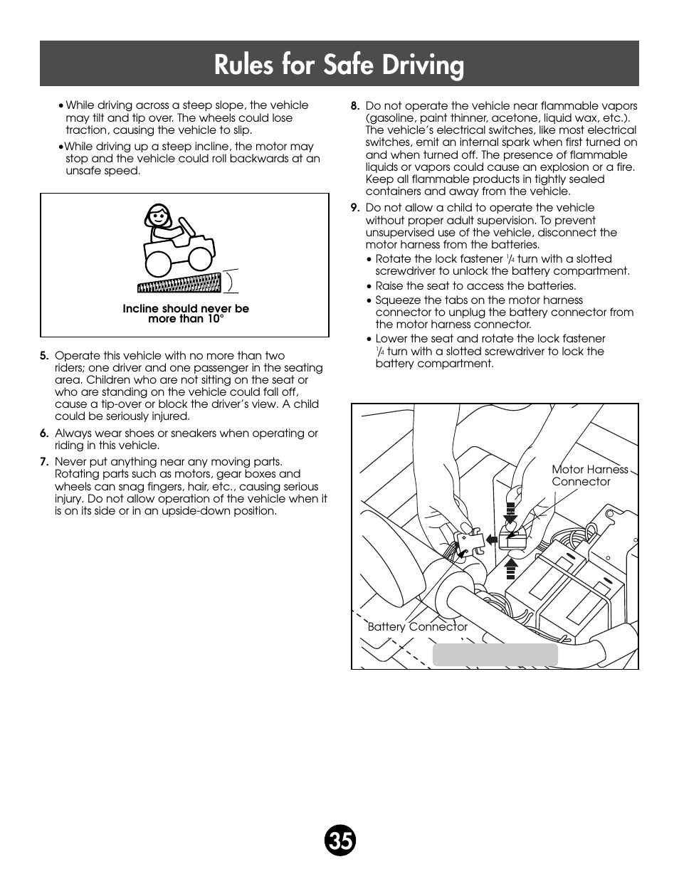 Rules for safe driving | Fisher-Price SUPER TALK! 76960 User Manual | Page 35 / 48
