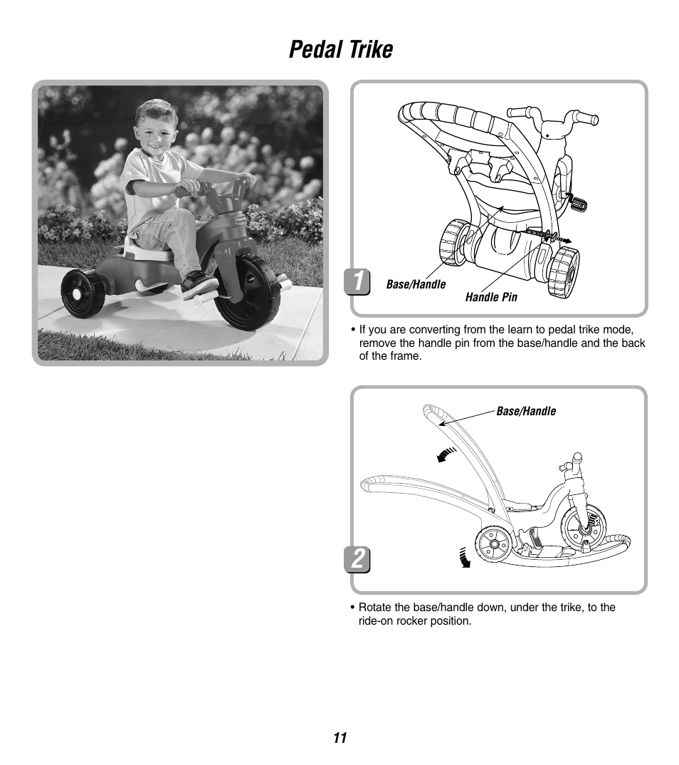 Pedal trike | Fisher-Price 73528 User Manual | Page 11 / 12