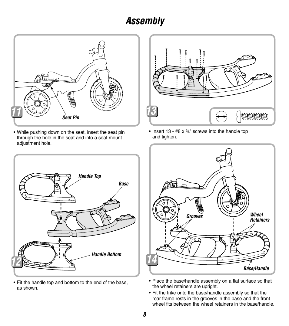 Assembly | Fisher-Price 73528 User Manual | Page 8 / 12