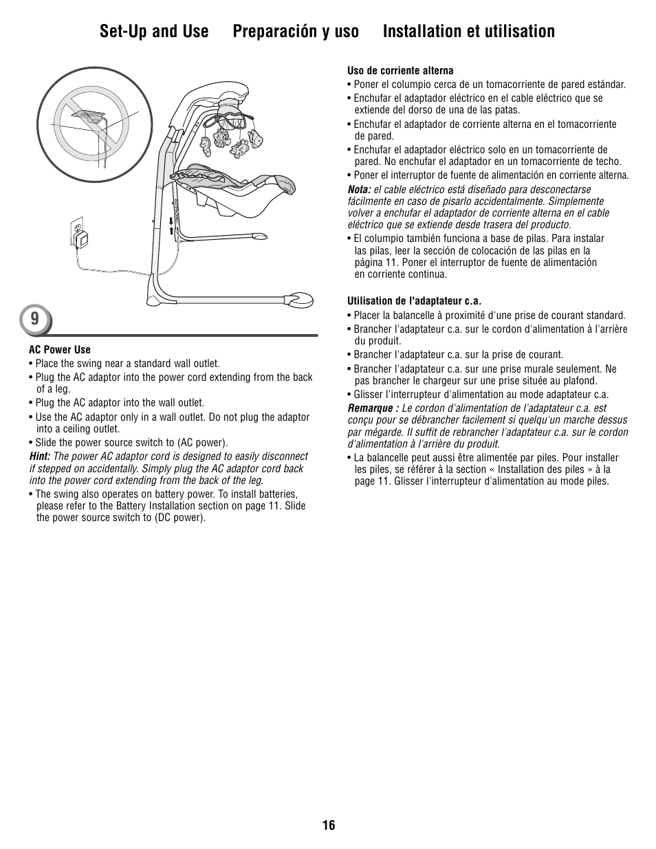 Fisher-Price R9951 User Manual | Page 16 / 24