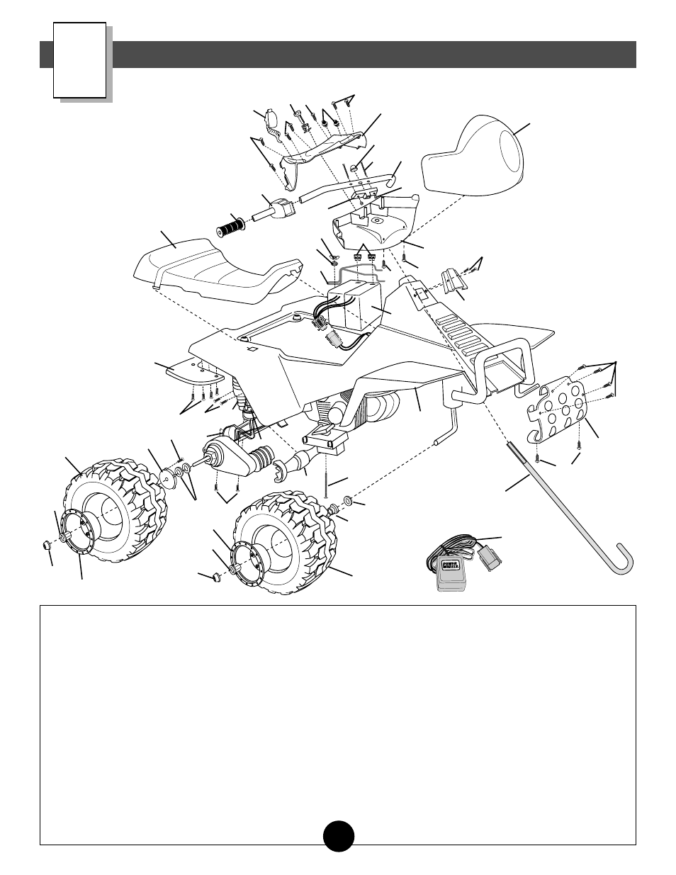 Parts diagram | Fisher-Price KAWASAKI NINJA POWER WHEELS 74750 User Manual | Page 7 / 32